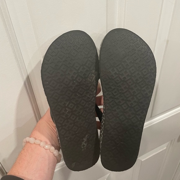 Tory Burch Black & White Platform Sandals Womens Size 9.5 - Picture 3 of 3